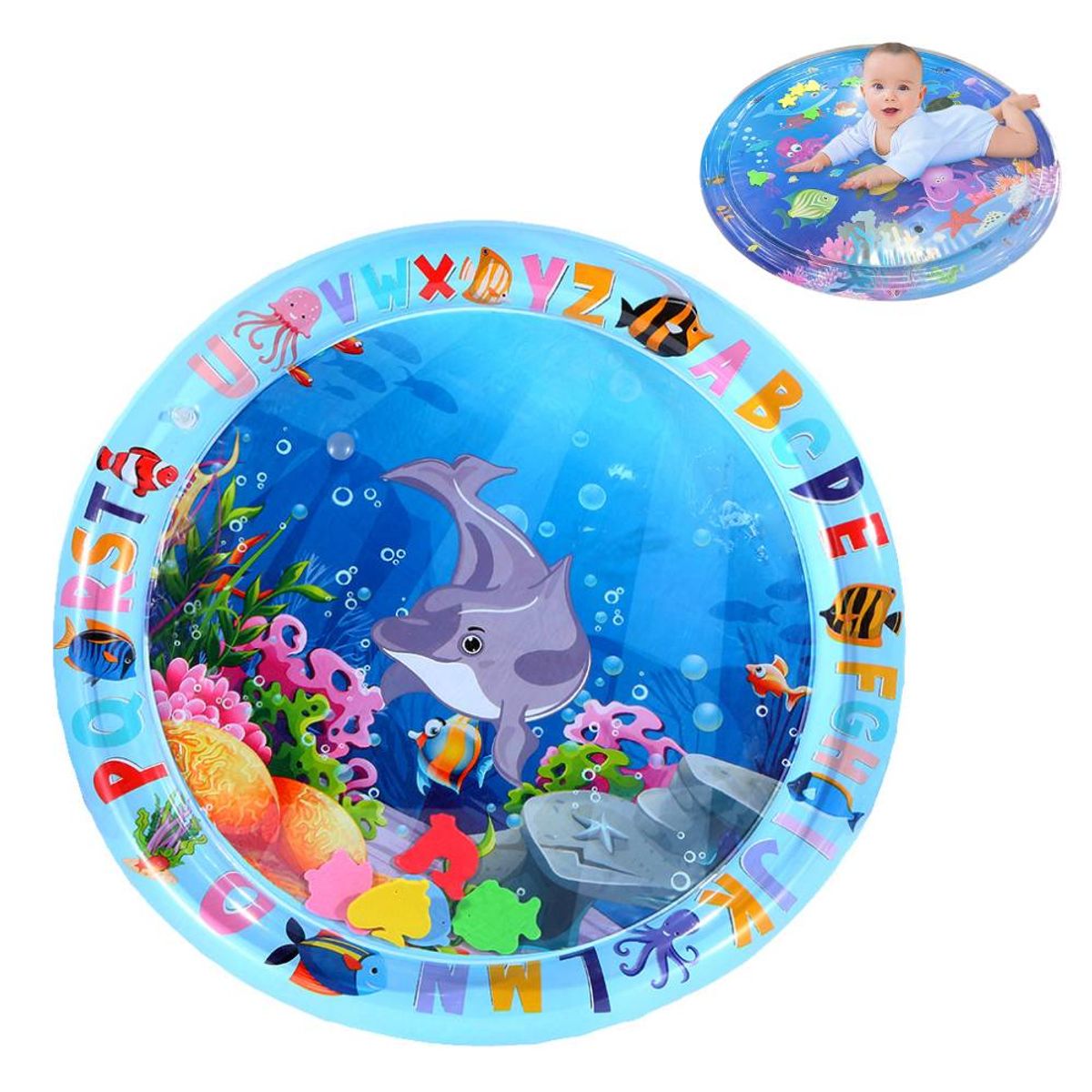 GENERICO - Alfombra de Agua Sensorial para Bebés Estimulación Temprana 65 cm