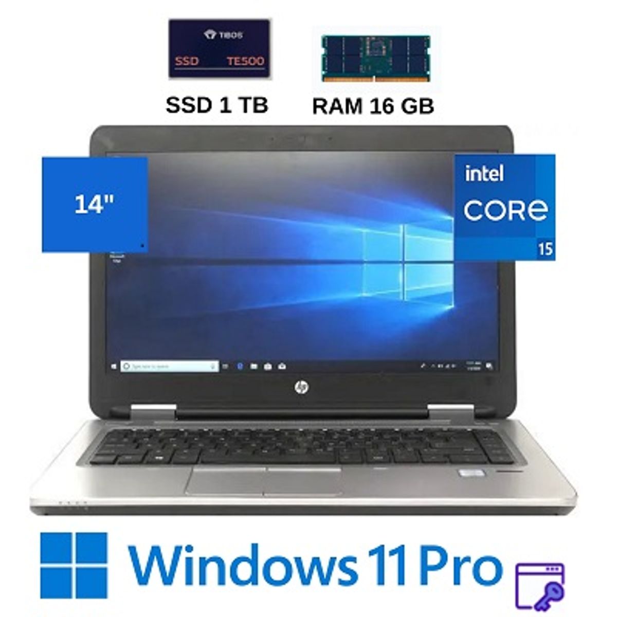 HP - HP ProBook 640 Intel Core I5, con 16GB RAM, SSD  1TB + Windows 11Pro