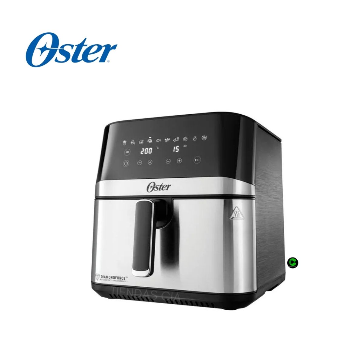 OSTER - Freidora de Aire Digital Oster 7.5 L DiamondForce CKSTAF75DSSDF