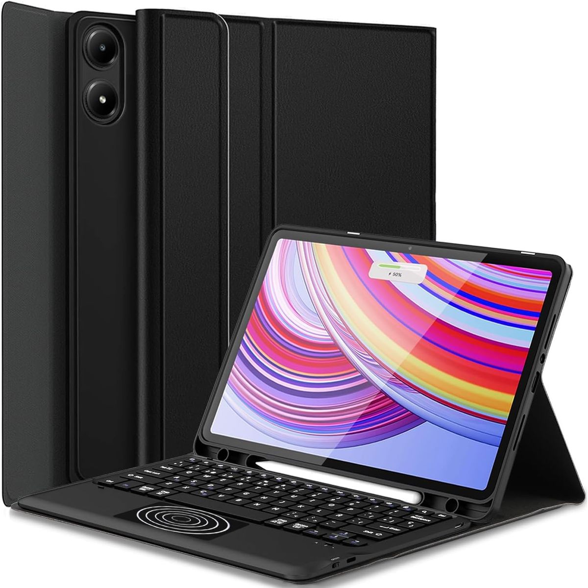 GENERICO - Funda Con Teclado Touchpad Bluetooth Para Redmi Pad Pro 12.1 " - NEGRO