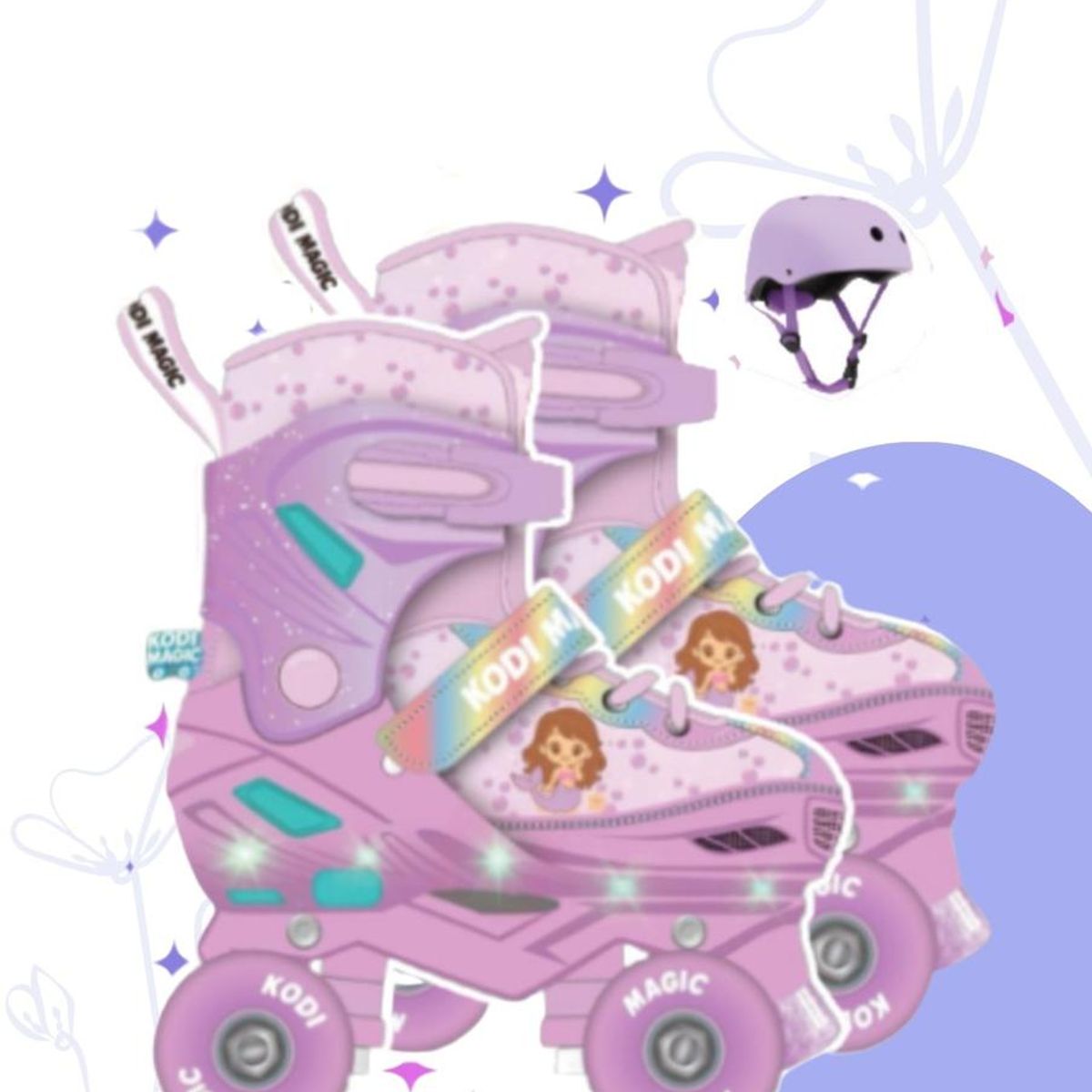 GENERICO - PATINES C/LUCES MAGIC  SIRENA - XS (27-30)