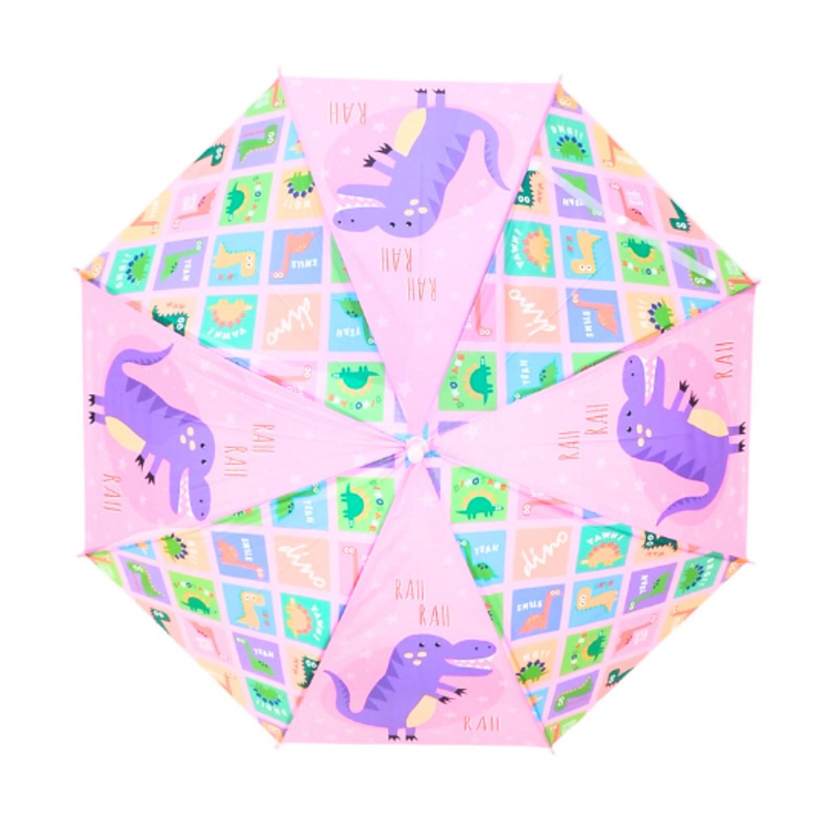 GENERICO - Paraguas de Sol Infantil con Dinosaurios Color Rosa