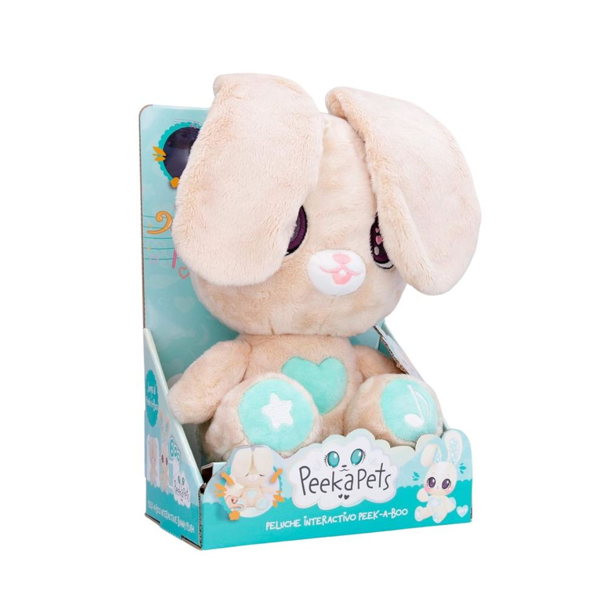 GENERICO - IMC CONEJO DE PELUCHE PEEK A BOO ELECTRONICO DE 29 CMS SENTADO PEEKAPETS