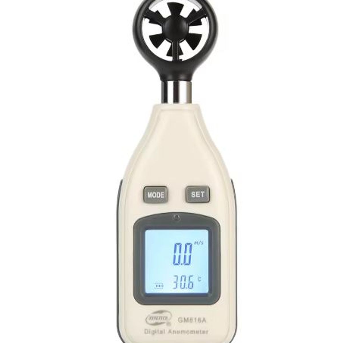 GENERICO - Anemómetro Digital GM816A Medidor de Velocidad del Viento y Temperatura Portátil Profesional