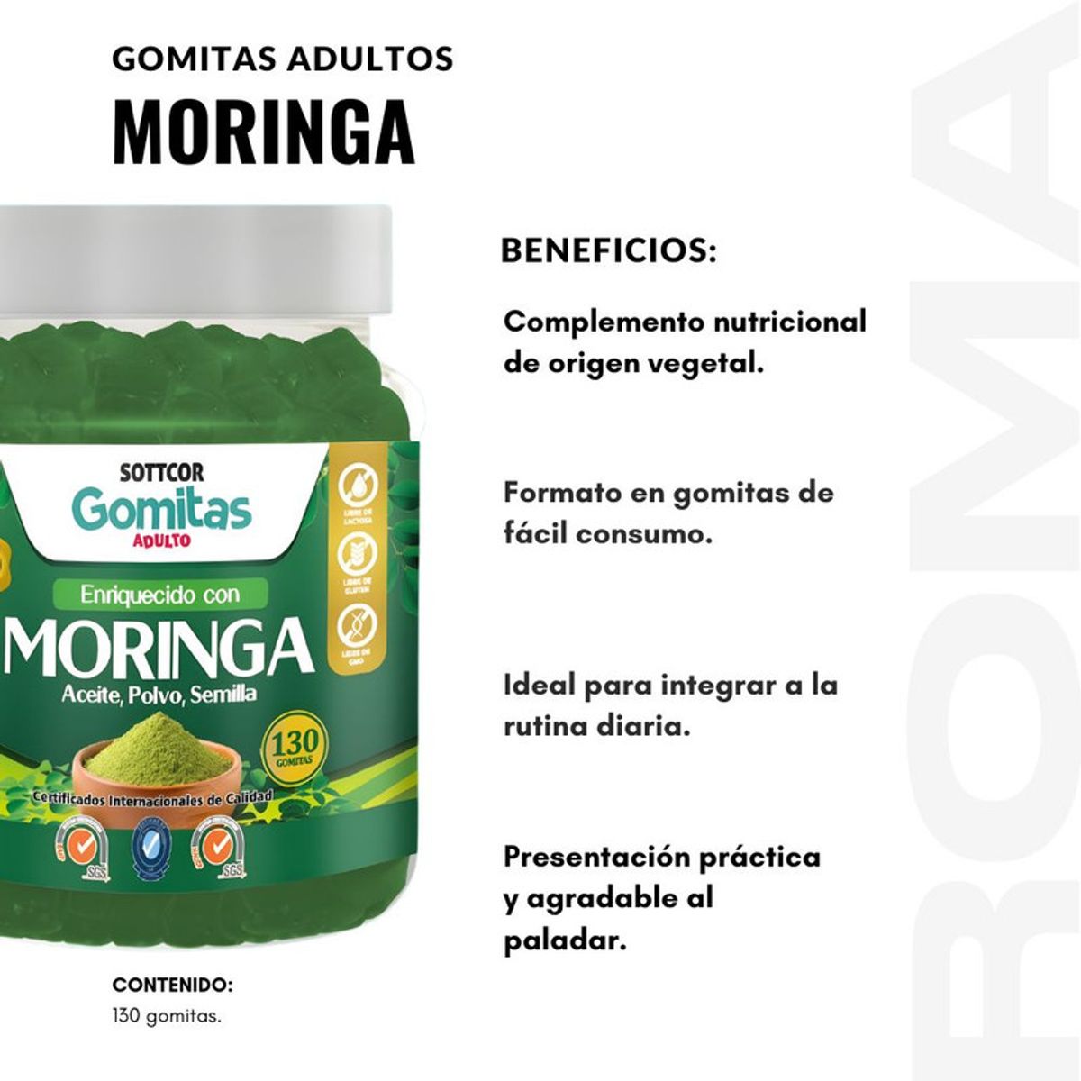 GENERICO - PACK 3 GOMITAS DE MORINGA SOTTCORLABS