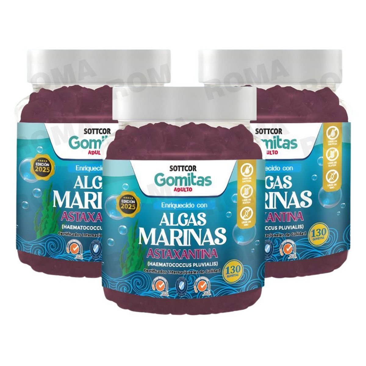 GENERICO - PACK 3 GOMITAS DE ALGAS MARINAS SOTTCORLABS
