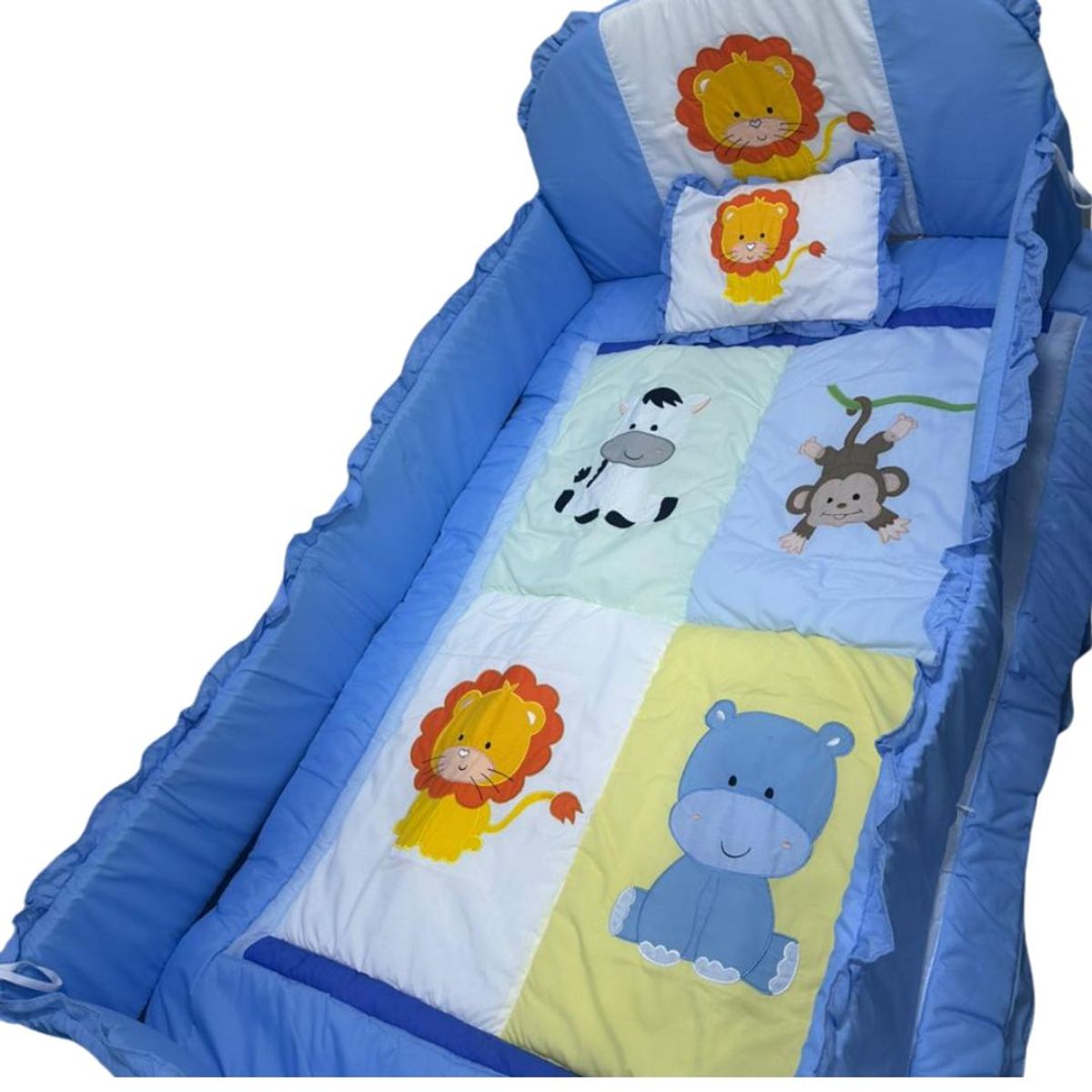 GENERICO - Set de Cuna para Bebé celeste 5 Piezas – Suave