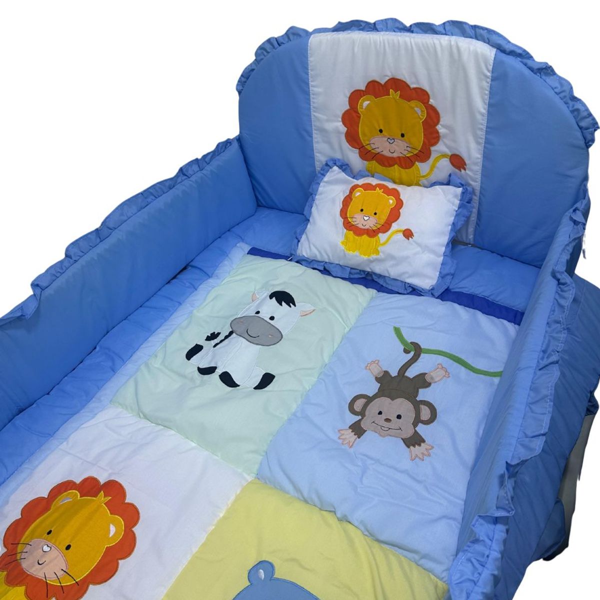 GENERICO - Set de Cuna para Bebé celeste 5 Piezas – Suave