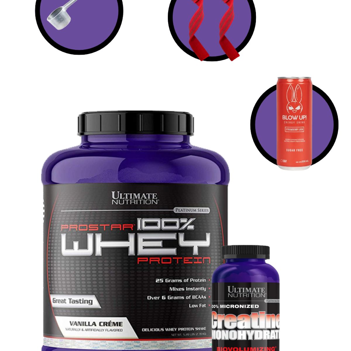 ULTIMATE NUTRITION - Prostar  Whey 5 LB + creatina Ultimate Nutrition 300gr  + REGALOS