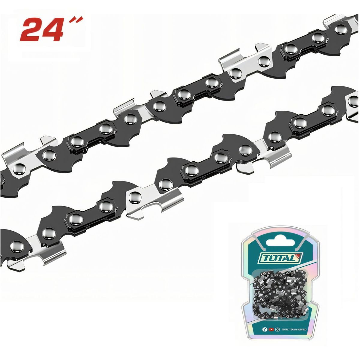 TOTAL TOOLS - Cadena De Repuesto De 24 Pulgadas (Aproximadamente 60 Cm) Total - TGTSC52401