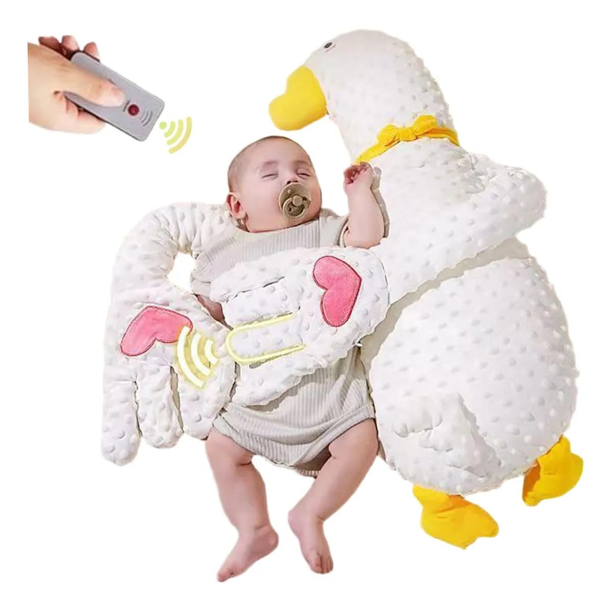 GENERICO - Almohada peluche Arrullador Cisne Blanco 60 Cm, Suave Y Cómoda