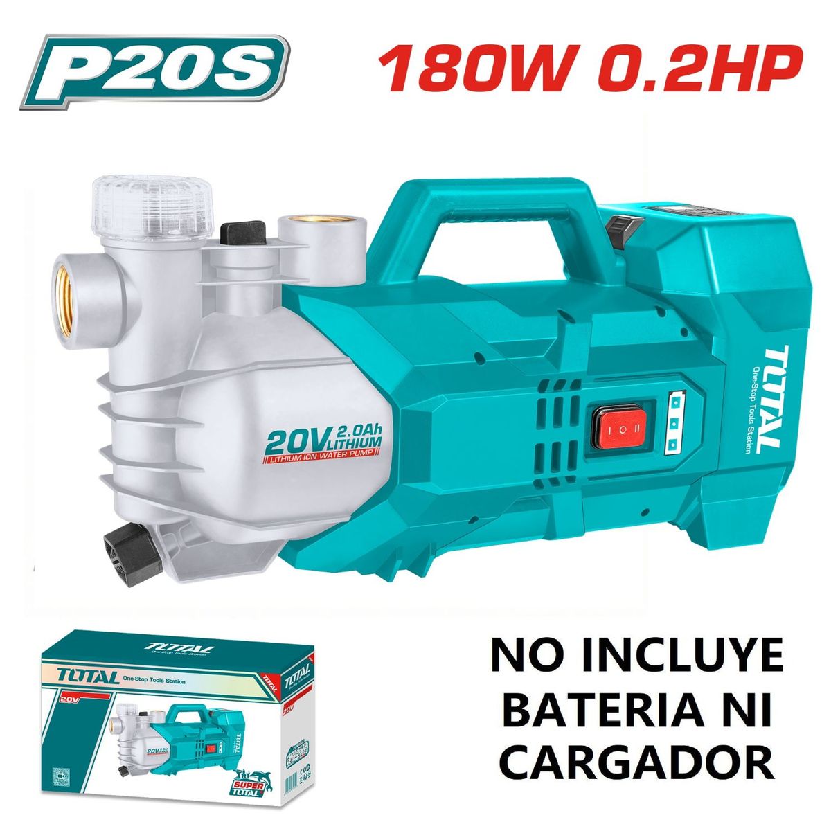 TOTAL TOOLS - Bomba De Agua Inalámbrica De 20V TOTAL - TGWPLI201801