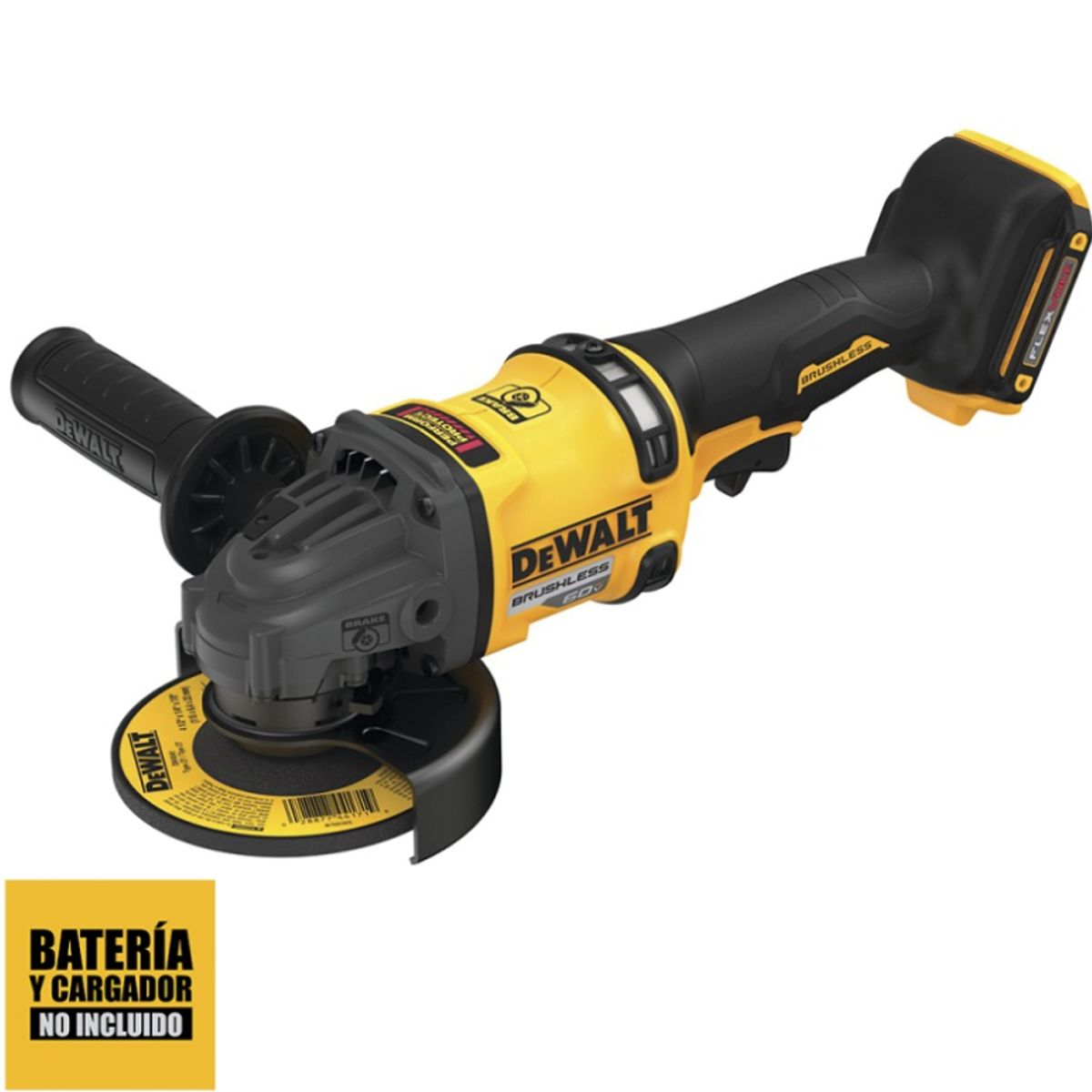 DEWALT - Amoladora Angular 4 1/2" 60V XR Baterool Dewalt DCG418B-B2