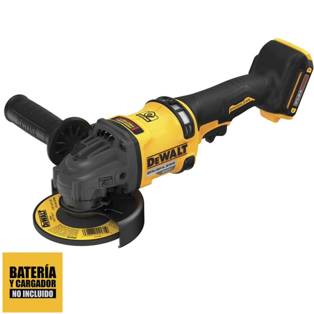 DEWALT - Amoladora Angular 4 1/2" 60V XR Baterool Dewalt DCG418B-B2
