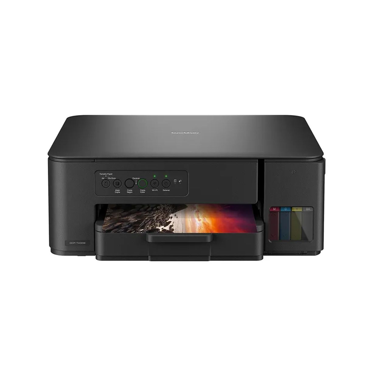 BROTHER - Impresora Multifunción Brother Dcp-T430W Wi-Fi Inkjet Tanques Recargables Color