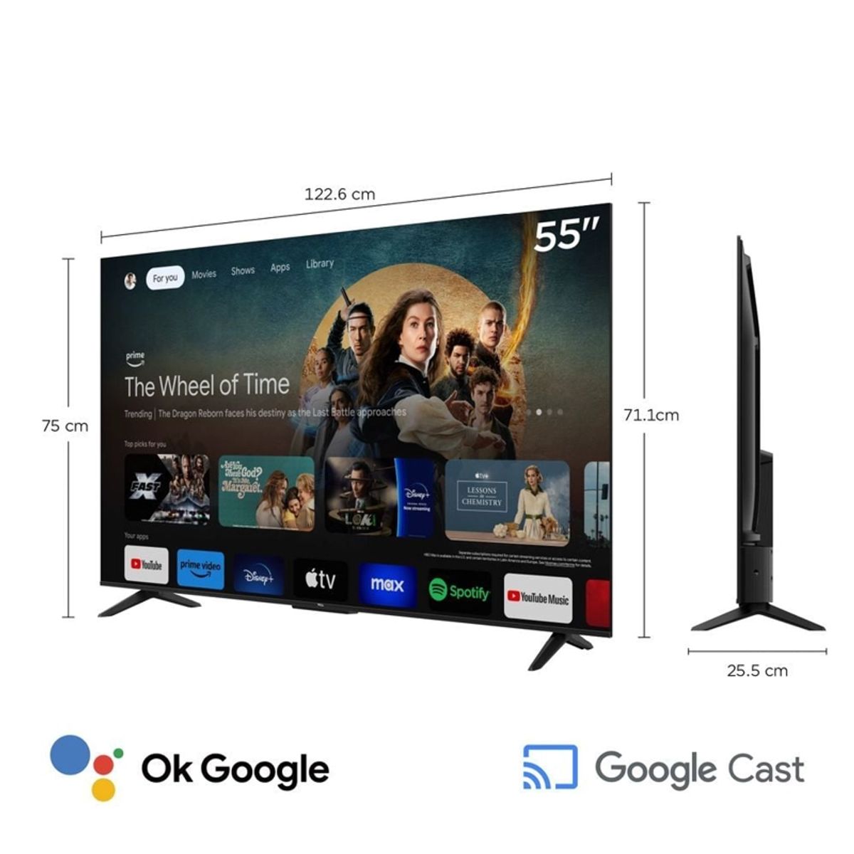 TCL - TELEVISOR SMART TV TCL 4K ULTRA HD 55 P6K 55P6K