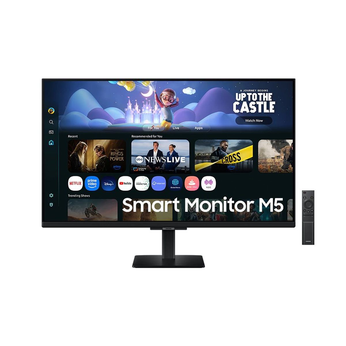 SAMSUNG - Monitor Samsung Smart M5 De 27", Fhd, Wifi, Bluetooth, Negro, Con Parlante Y Control Integ