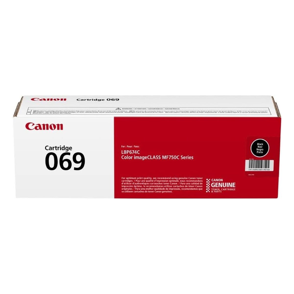 CANON - Tóner Canon 069 Alta Capacidad Para Mf753Cdw, Mf751Cdw Y Lbp674Cdw Negro