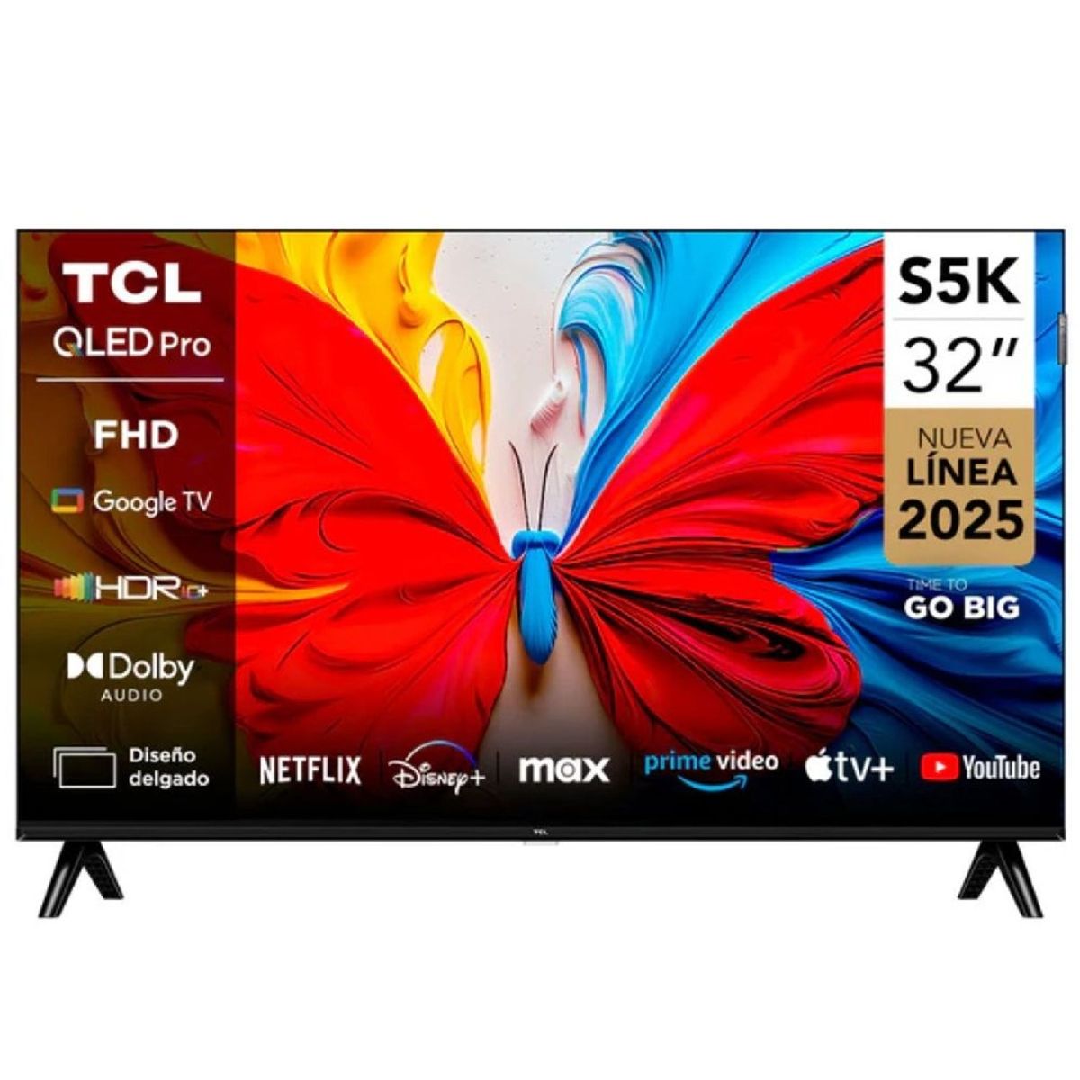 TCL - Televisor TCL QLED 32 FHD Google Tv 32S5K