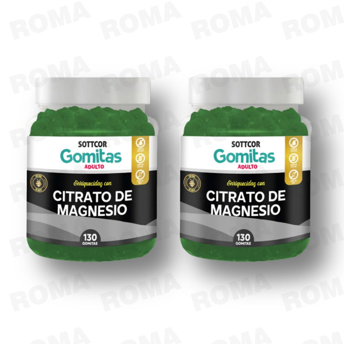 GENERICO - PACK 2 GOMITAS CITRATO DE MAGNESIO 260 SOTTCORLABS