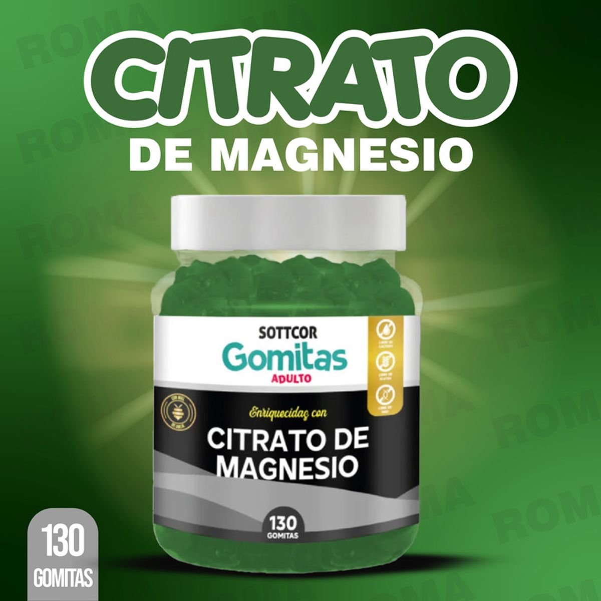 GENERICO - PACK 2 GOMITAS CITRATO DE MAGNESIO 260 SOTTCORLABS