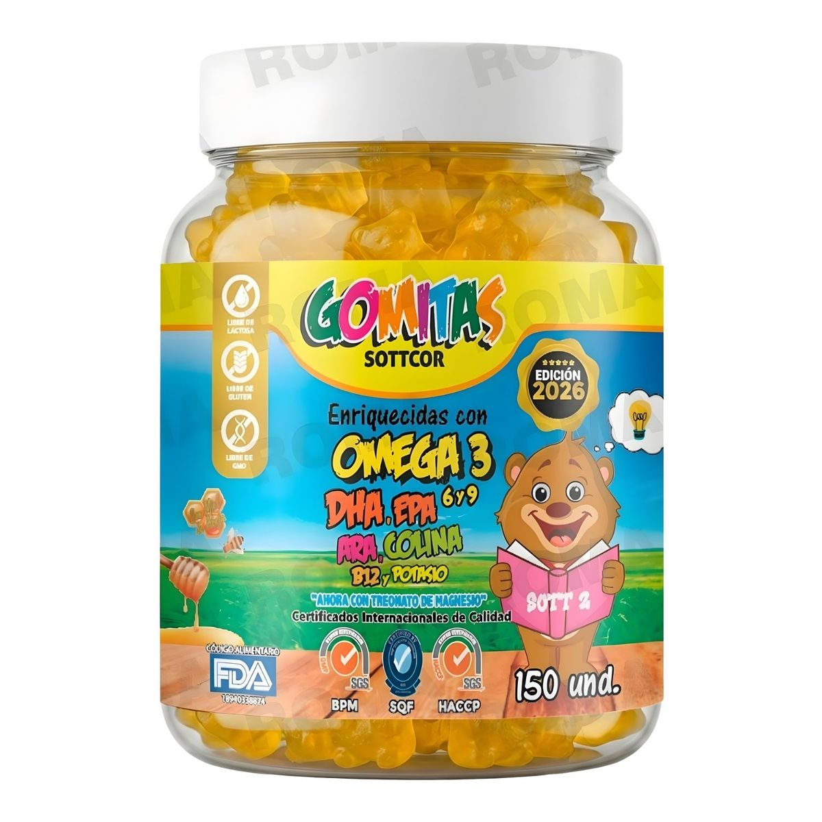 GENERICO - GOMITAS OMEGA 3 NIÑOS 150 UND SOTTCOR LABS