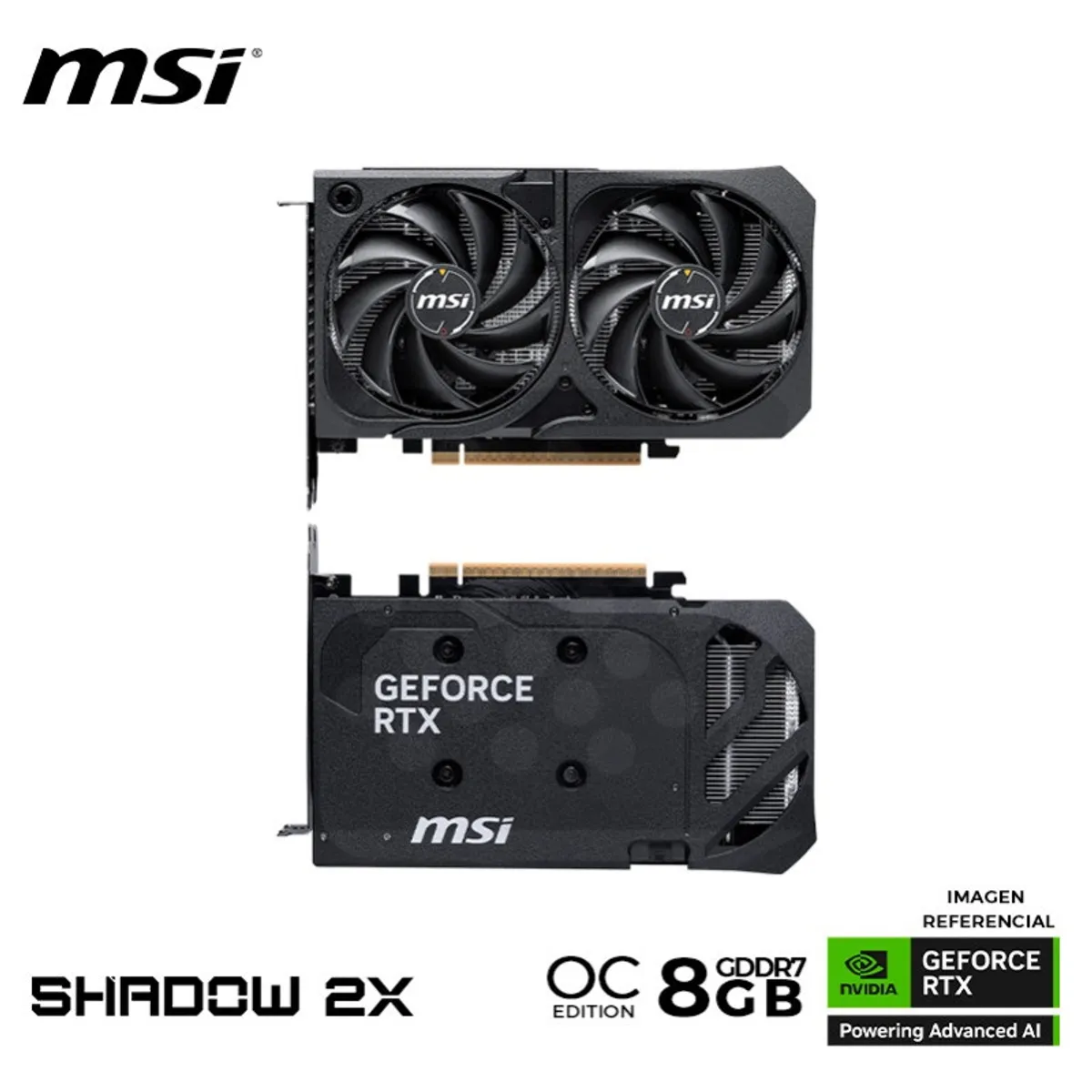 Msi - Tarjeta Grafica NVIDIA RTX5060 MSI SHADOW 2X 8GB OC GDDR7