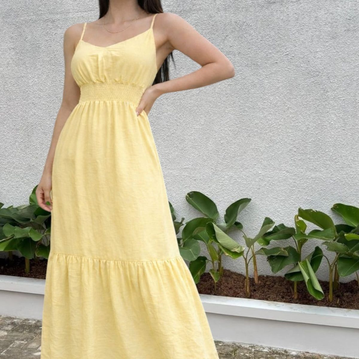 GENERICO - VESTIDO LARGO BUTTER YELLOW PARA MUJER