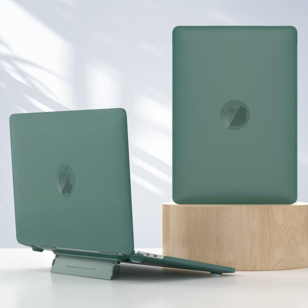 GENERICO - Funda Case Rígida Macbook Air 13 M1 A2337 Con Soporte Mate - VERDE