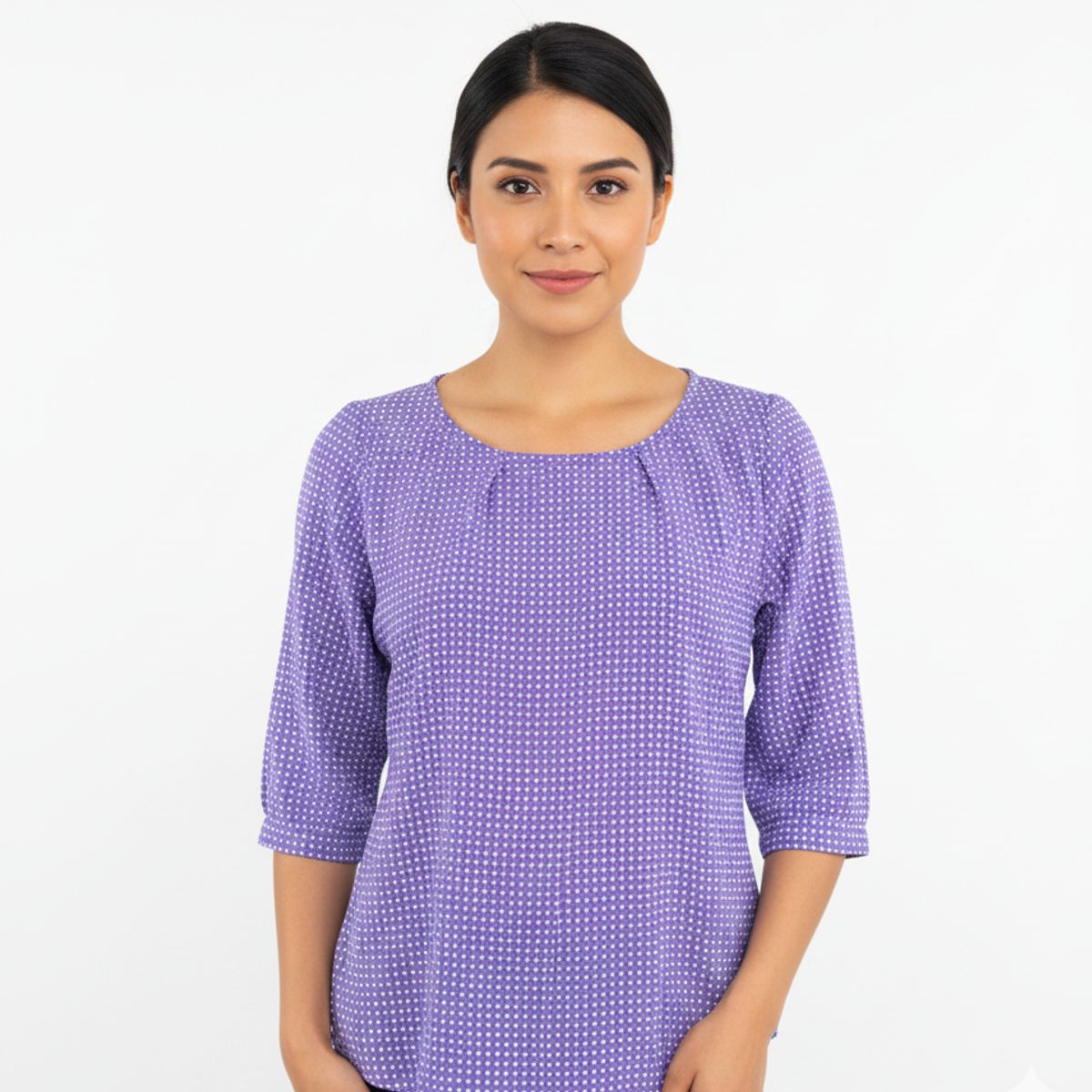 GENERICO - Blusa de Seda Femenina Casual Lila  Código 801