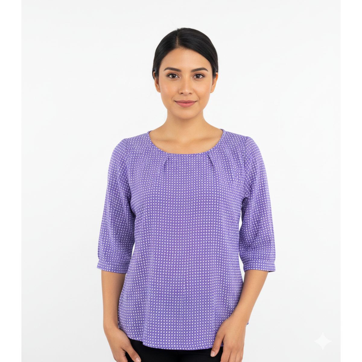 GENERICO - Blusa de Seda Femenina Casual Lila  Código 801