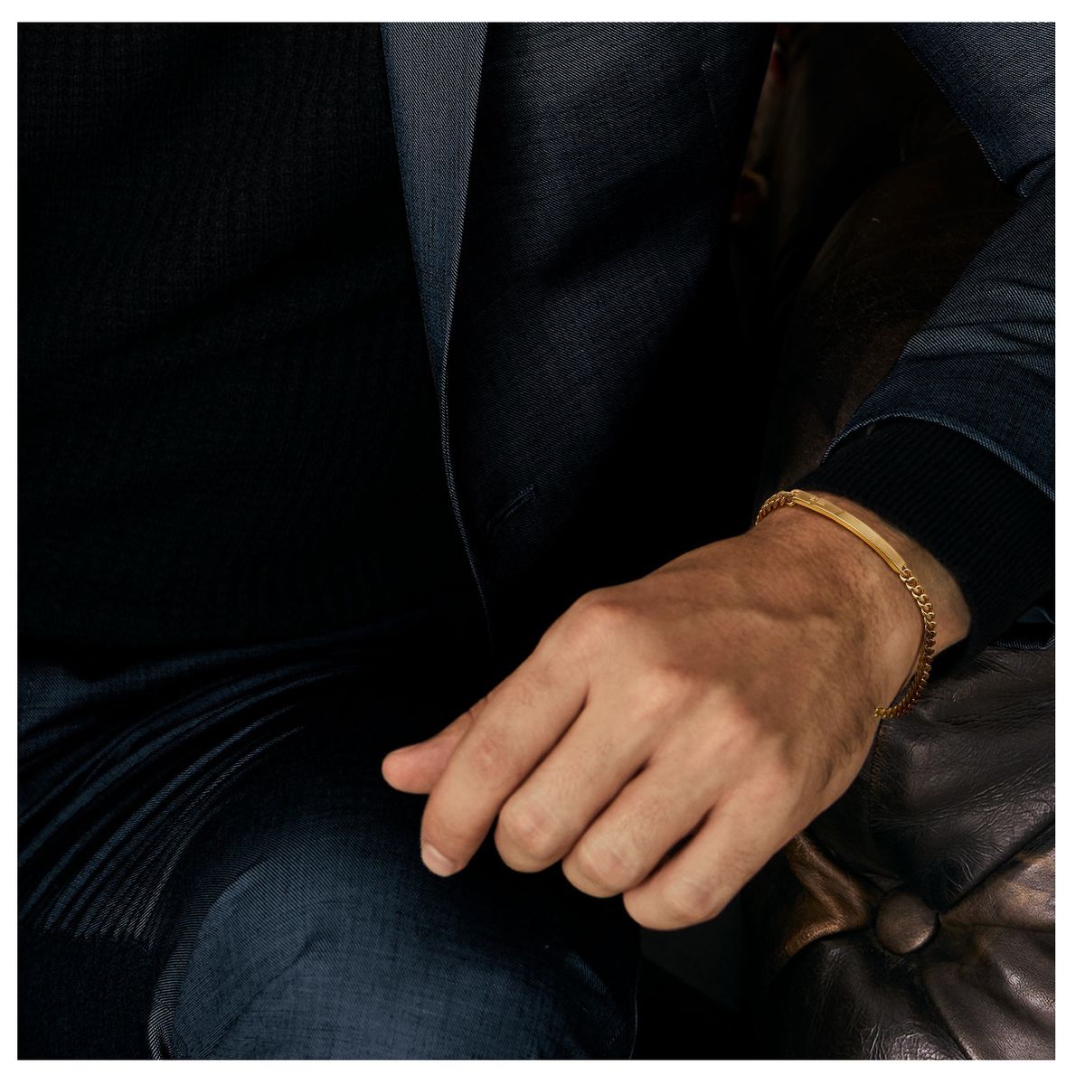 YANBAL - Esclava Ambrosio Baño de oro de 24 quilates Largo aprox. 21 cm