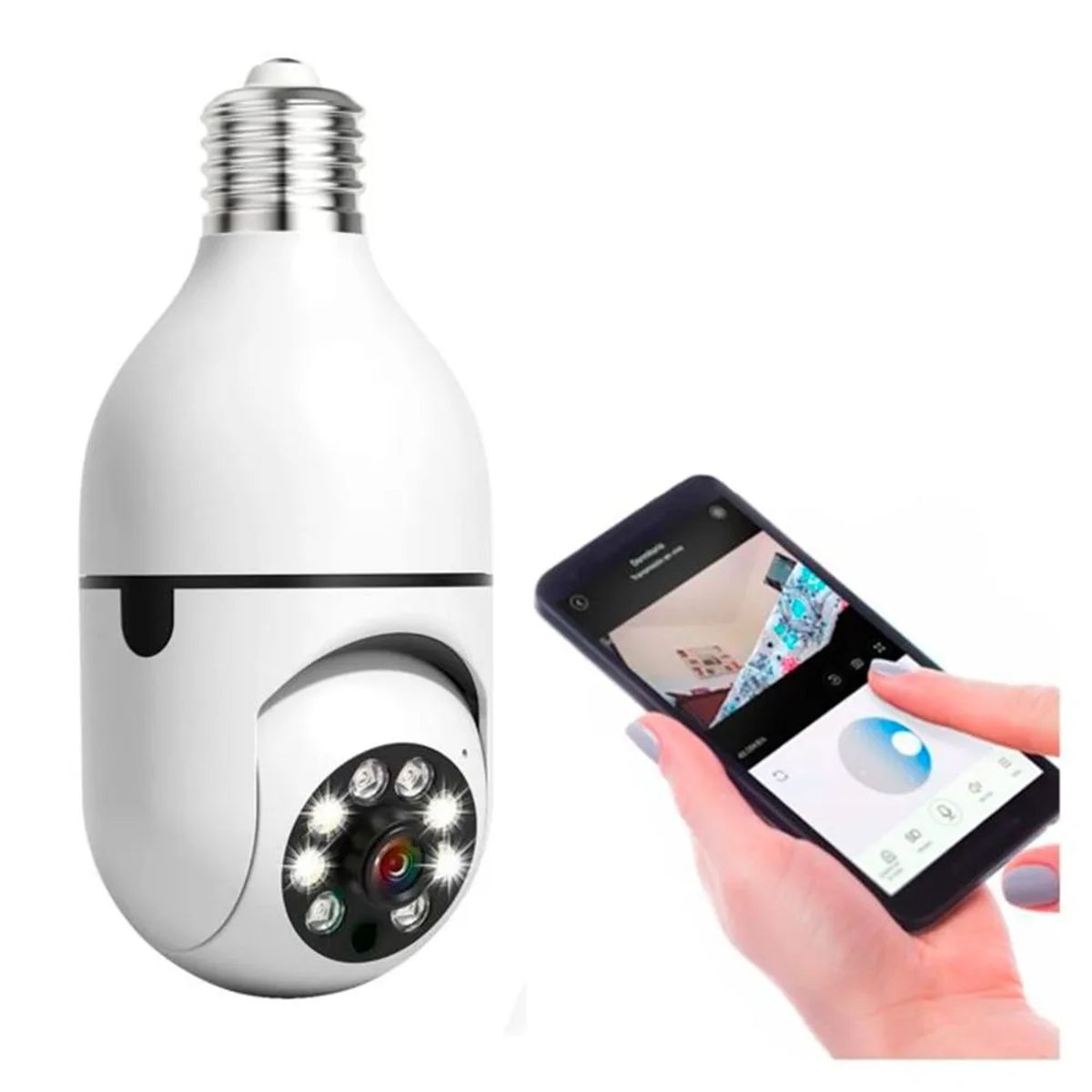 GENERICO - Foco Camara de Seguridad de 360° con Wifi Full HD