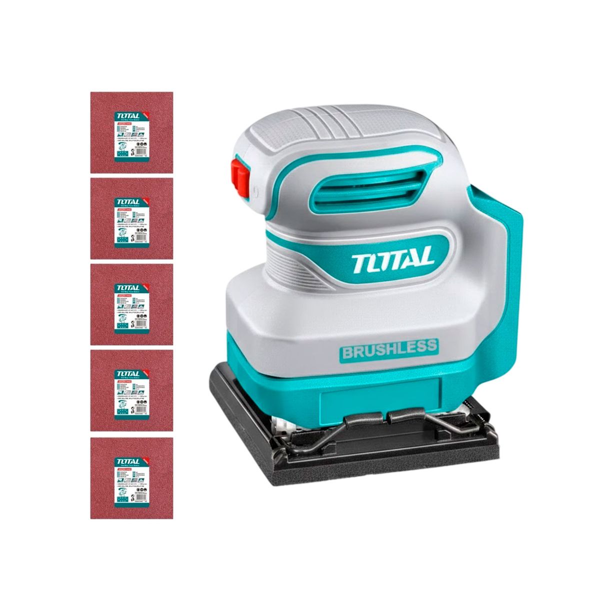 TOTAL TOOLS - Lijadora Orbital 20v + 5 Lijas No Incluye Batería/cargador