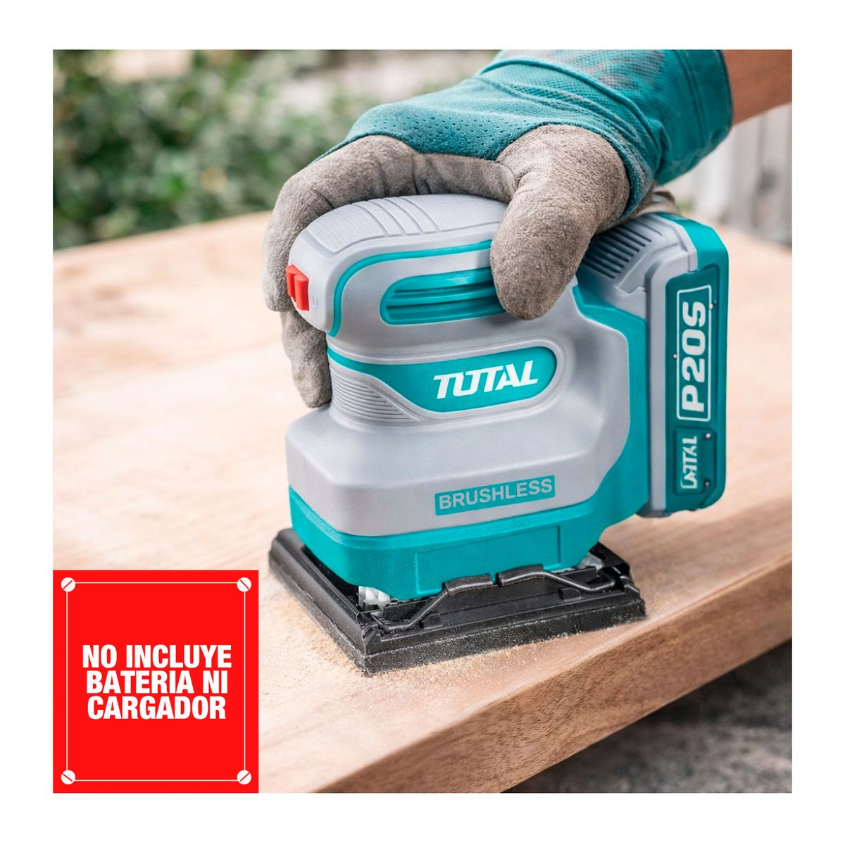 TOTAL TOOLS - Lijadora Orbital 20v + 5 Lijas No Incluye Batería/cargador