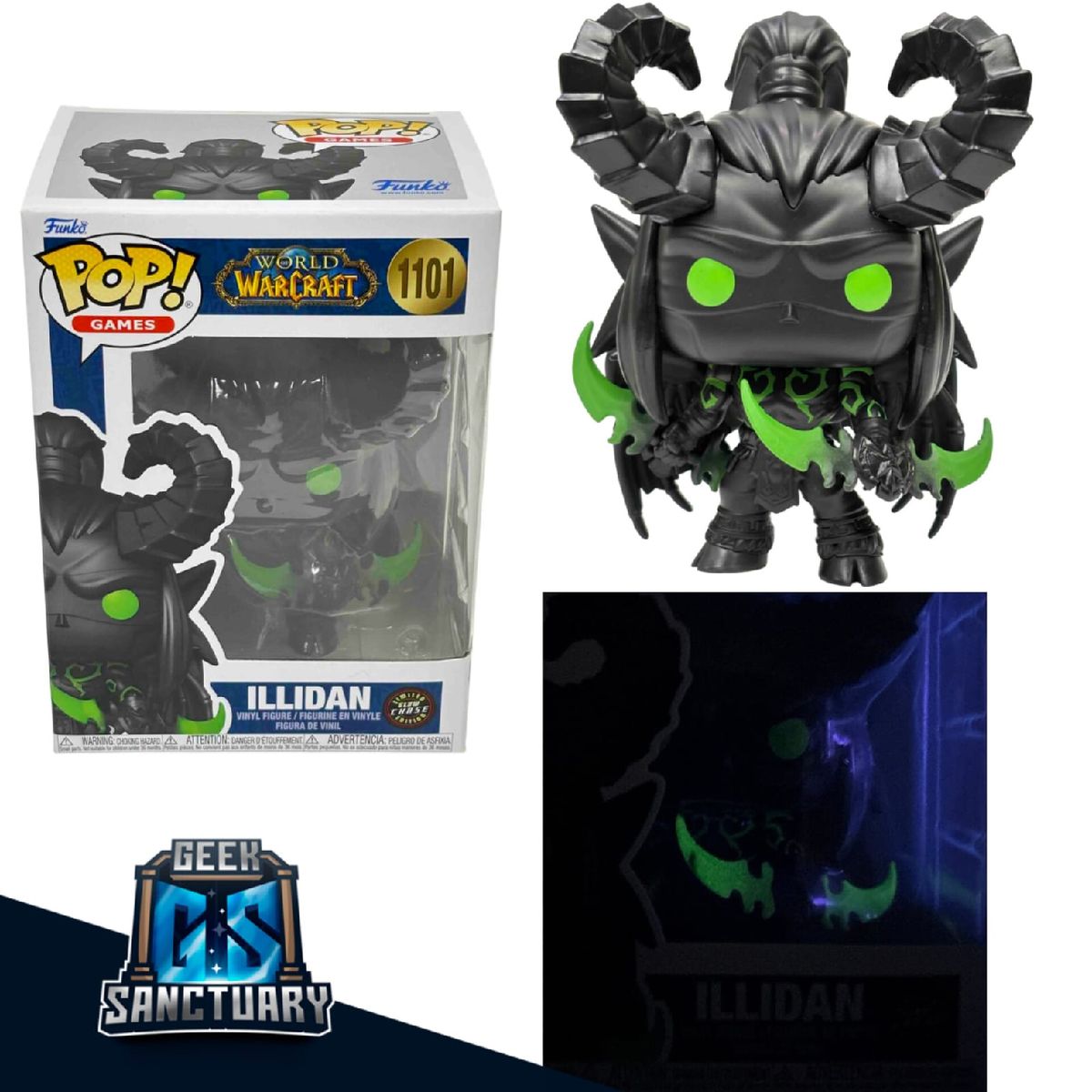 FUNKO - FUNKO POP ILLIDAN STORMRAGE GLOW CHASE 1101 WORLD OF WARCRAFT WOW