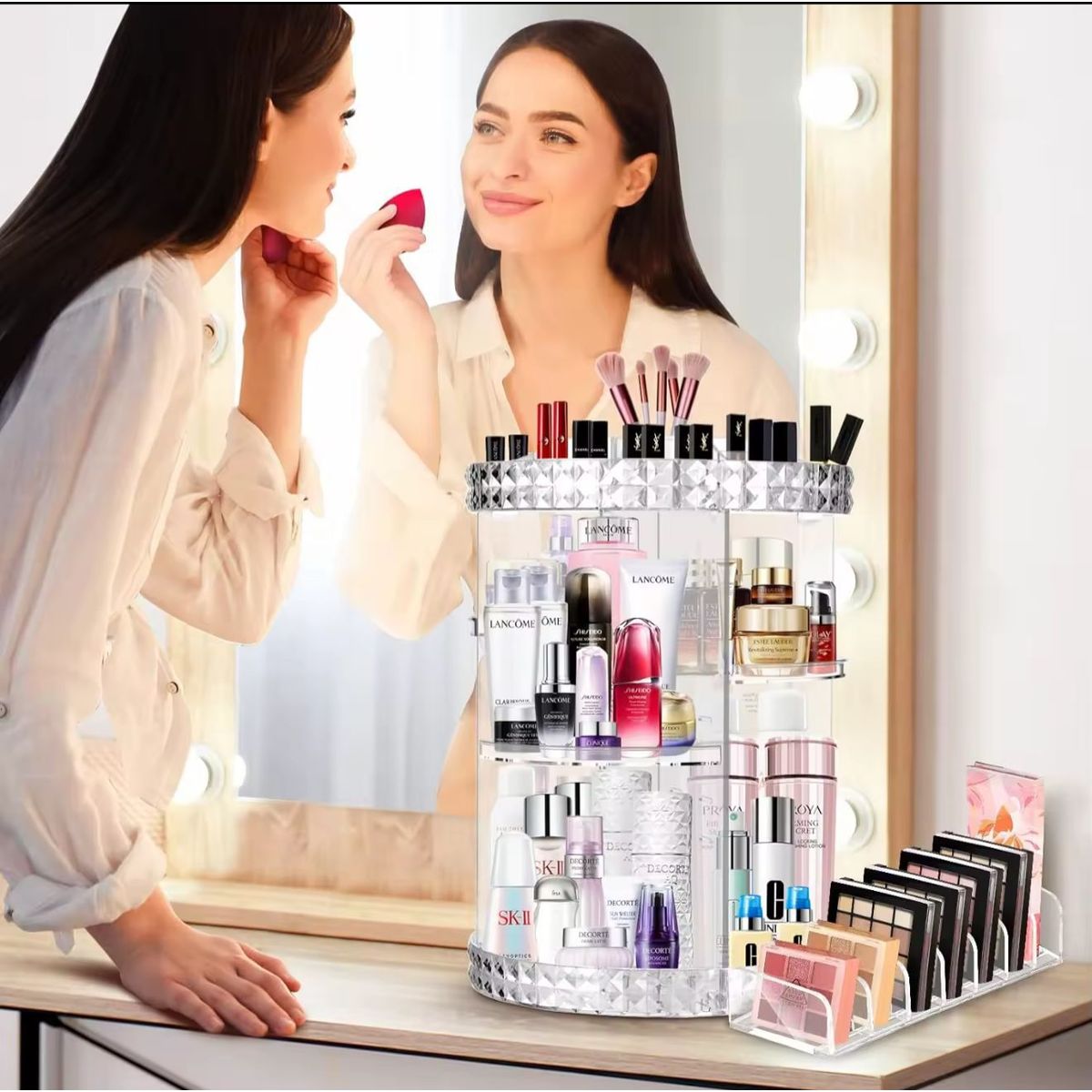 GENERICO - ORGANIZADOR DE MAQUILLAJE  GIRATORIO 360