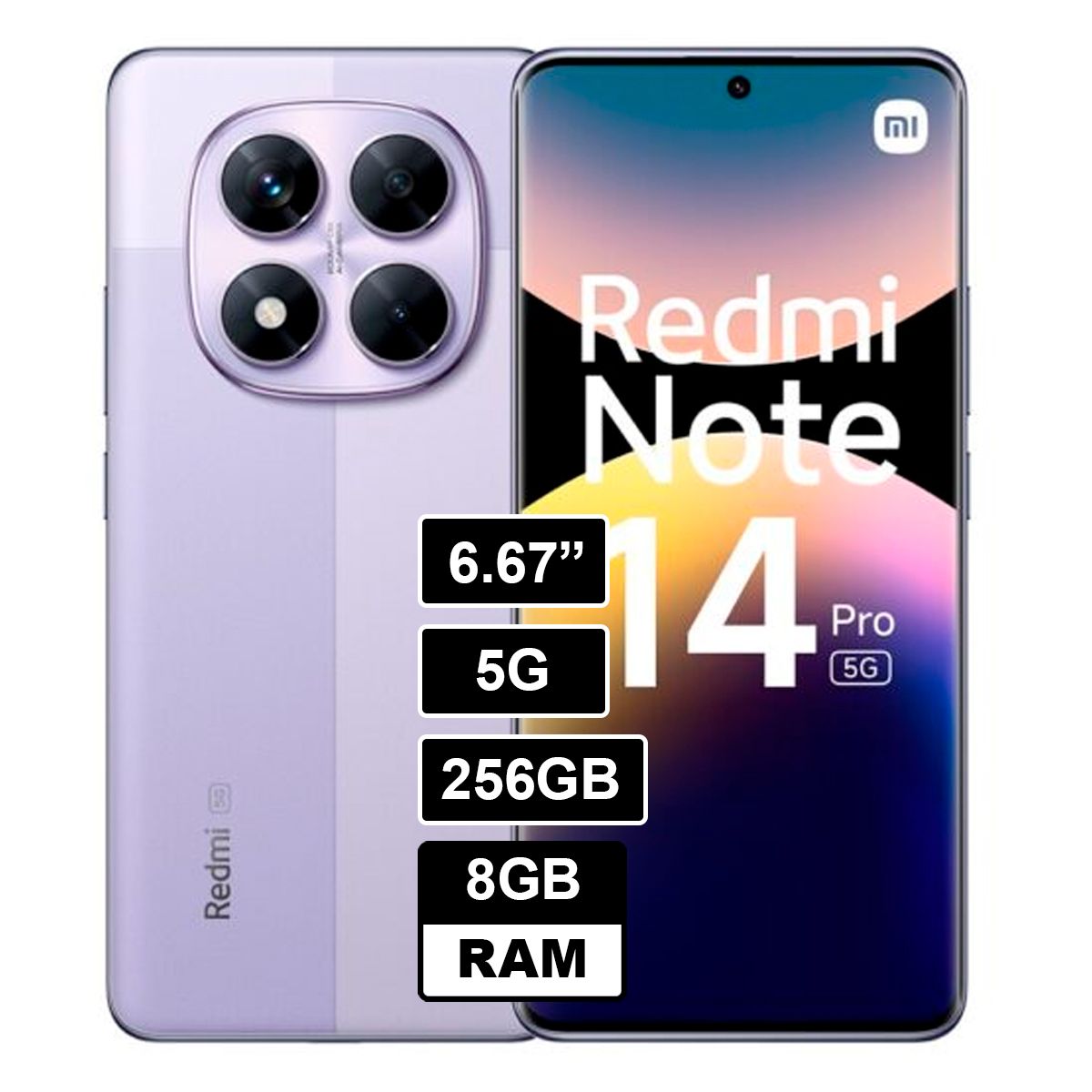 XIAOMI - Redmi Note 14 Pro 5G 256GB 8GB PÚRPURA