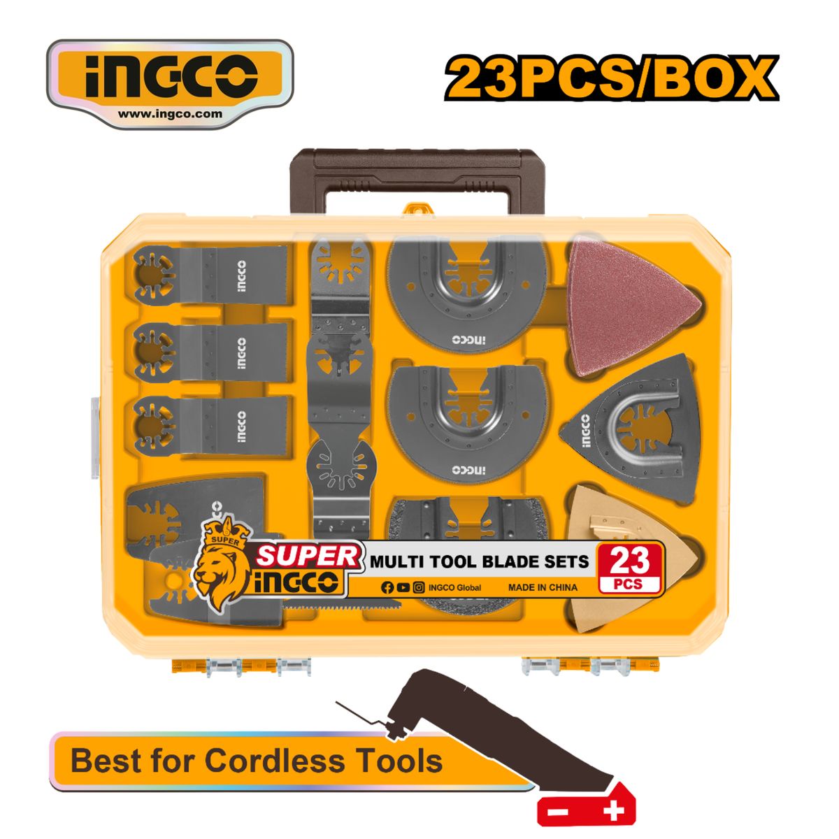 INGCO TOOLS - AKTMT2301 SET 23pz ACCESORIOS PARA MULTITOOLS
