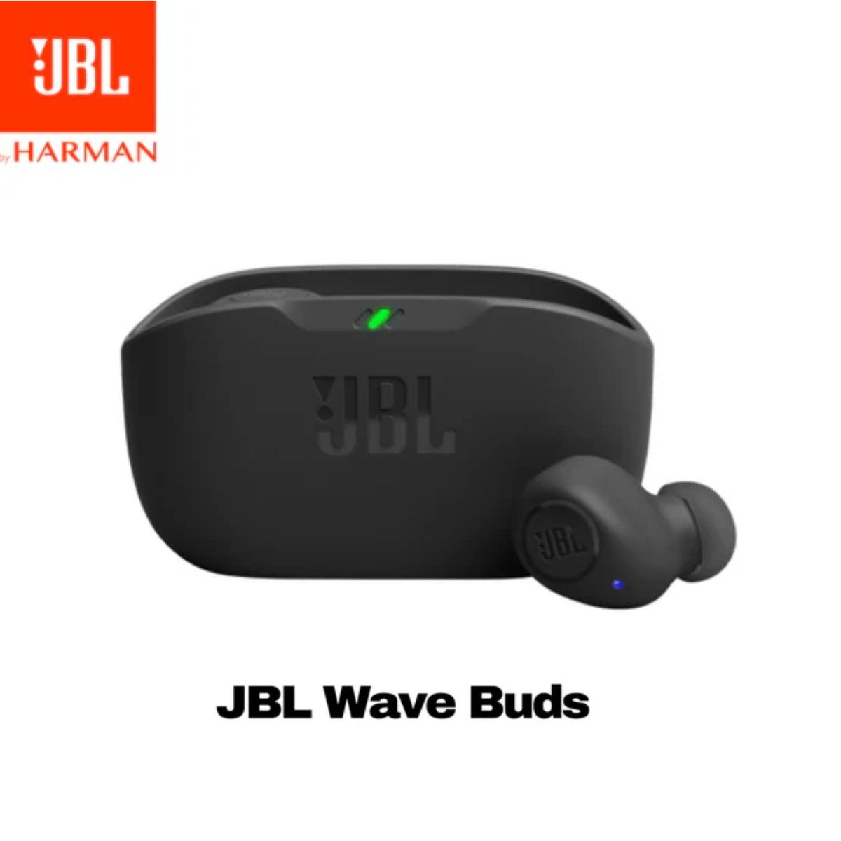 JBL - Audífonos Bluetooth JBL Wave Buds IP54 32h True Wireless Negro
