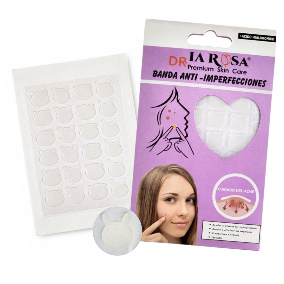 GENERICO - Parches antiacné transparentes e invisibles – uso día y noche 34 und