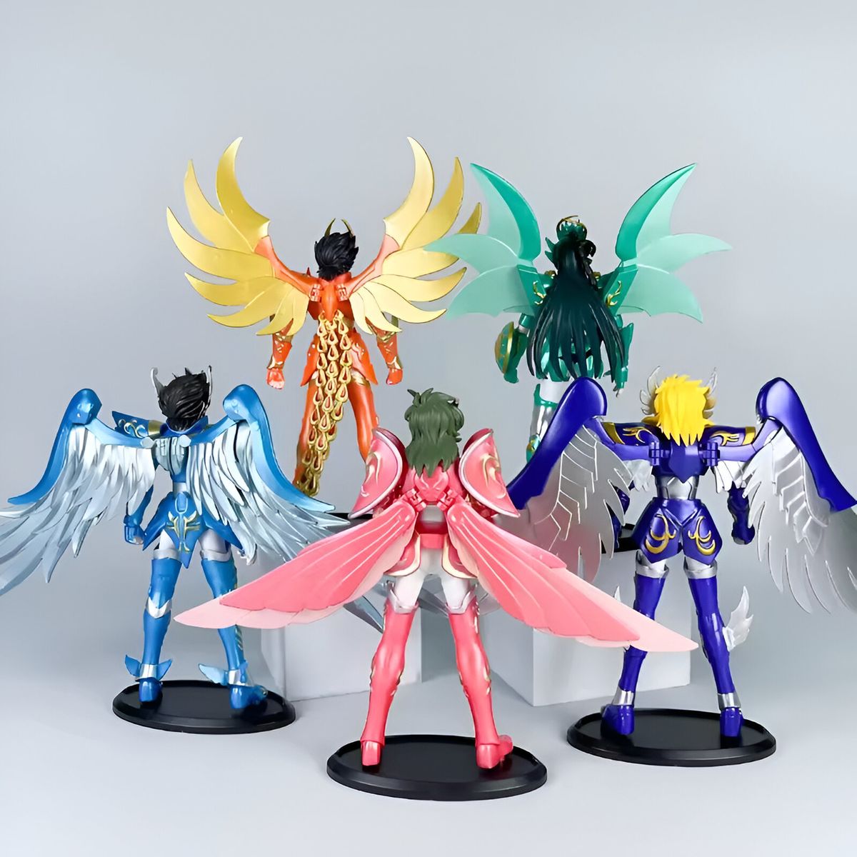 GENERICO - Caballeros Zodiaco Set 5 Figuras Divinas Saint Seiya