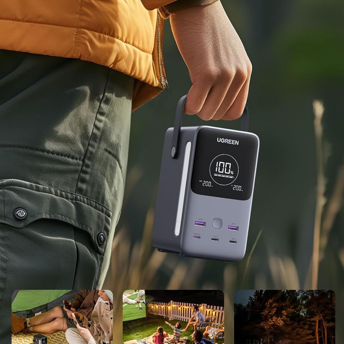 UGREEN - Power Bank Ugreen 48000mAh 300W con pantalla digital inteligente iluminación