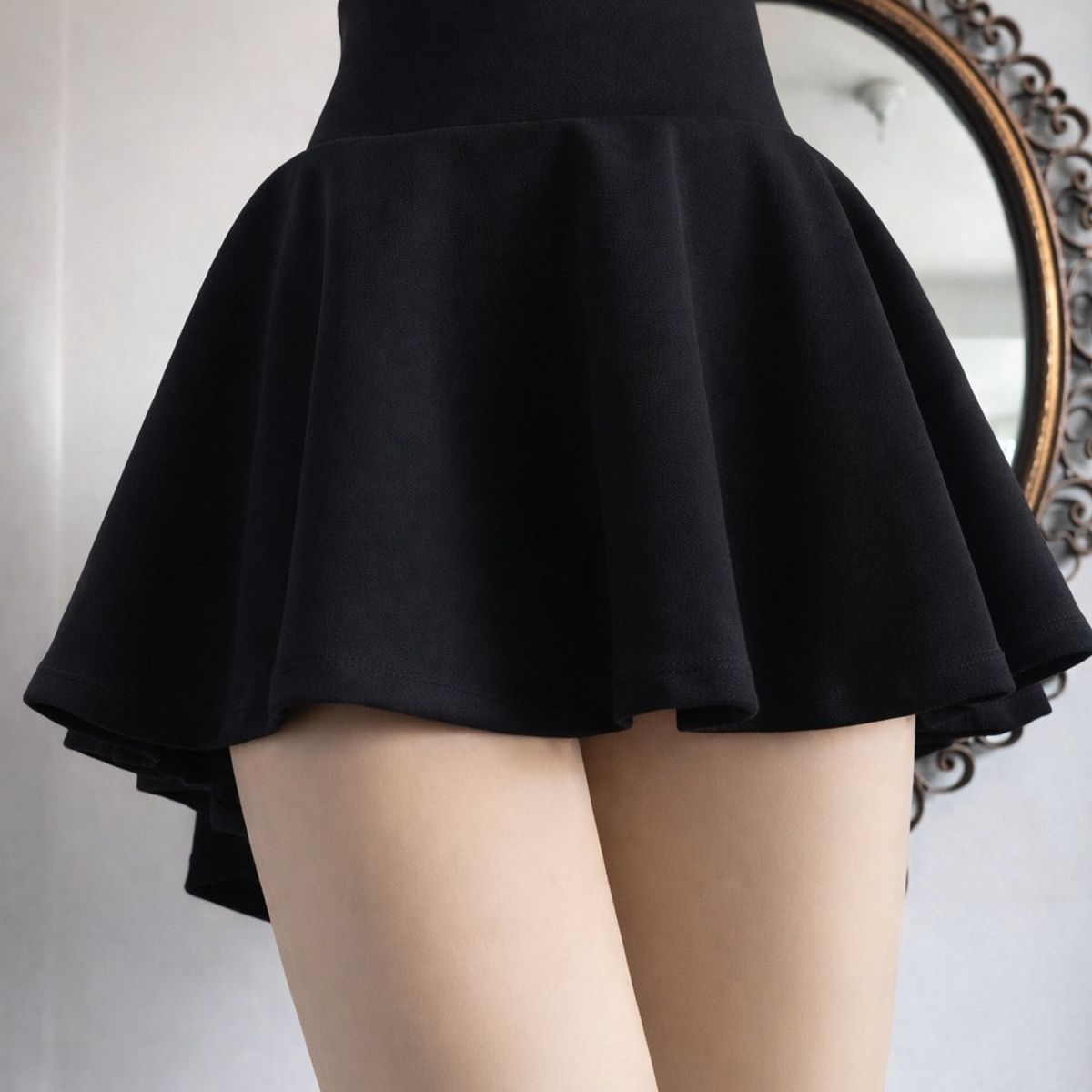 GENERICO - Falda Corta Skater de Mujer Tiro Alto  Modelo VALERIA 20M13