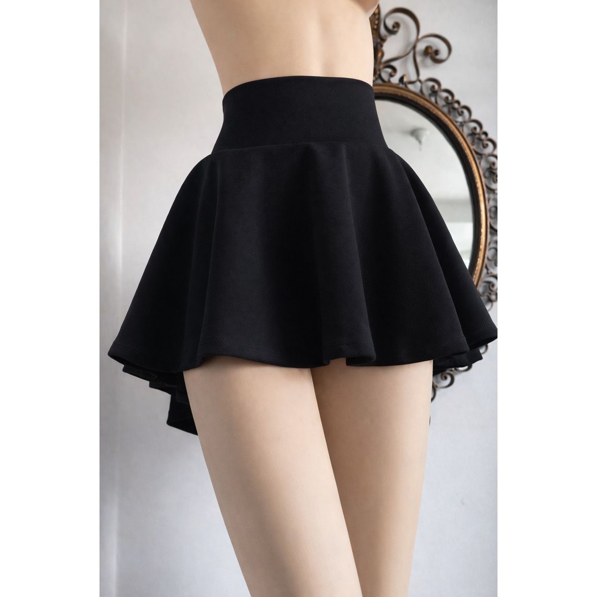 GENERICO - Falda Corta Skater de Mujer Tiro Alto  Modelo VALERIA 20M13