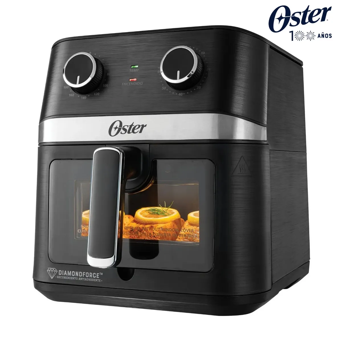 OSTER - Freidora De Aire Oster 6L Manual Ventana Y Diamondforce - Negro