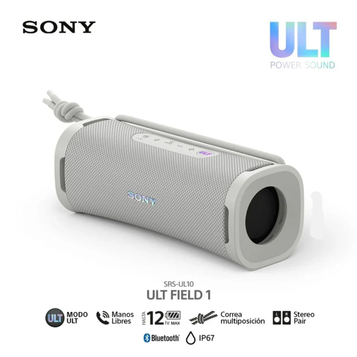 SONY - Sony Parlante Bluetooth Portátil SRS-ULT10 Blanco
