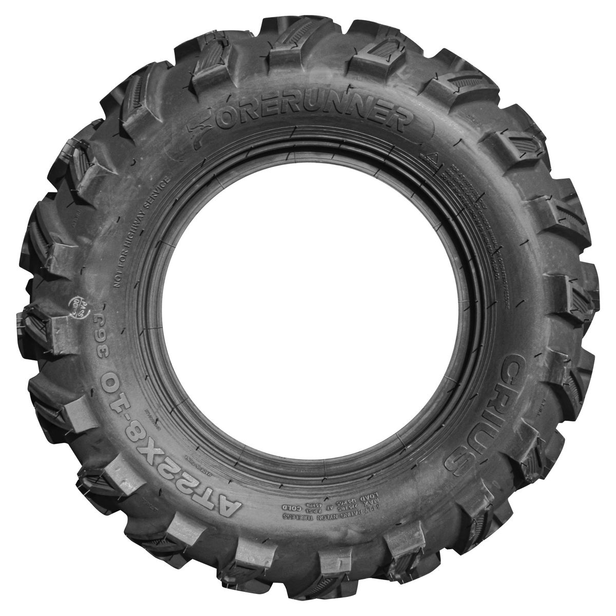 GENERICO - Set X2 LLANTA CUATRIMOTO AT22x8-10 6PR FORERUNNER CRIUS ATVUTV