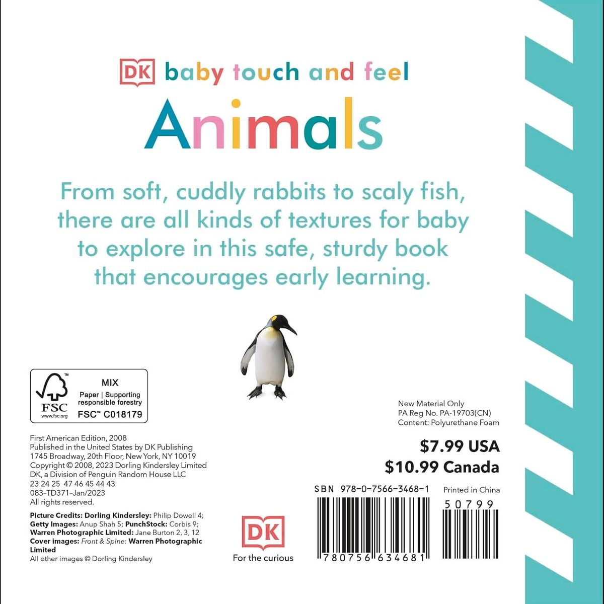 Dk - Libro Bebé “Baby Touch & Feel Animals”  Interactivo con Texturas