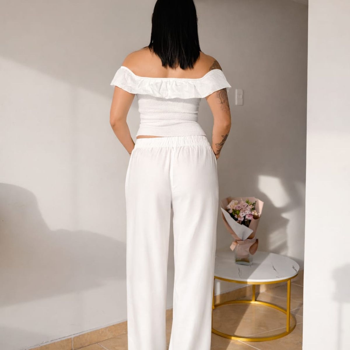 GENERICO - CONJUNTO BLANCO PARA MUJER DE VERANO